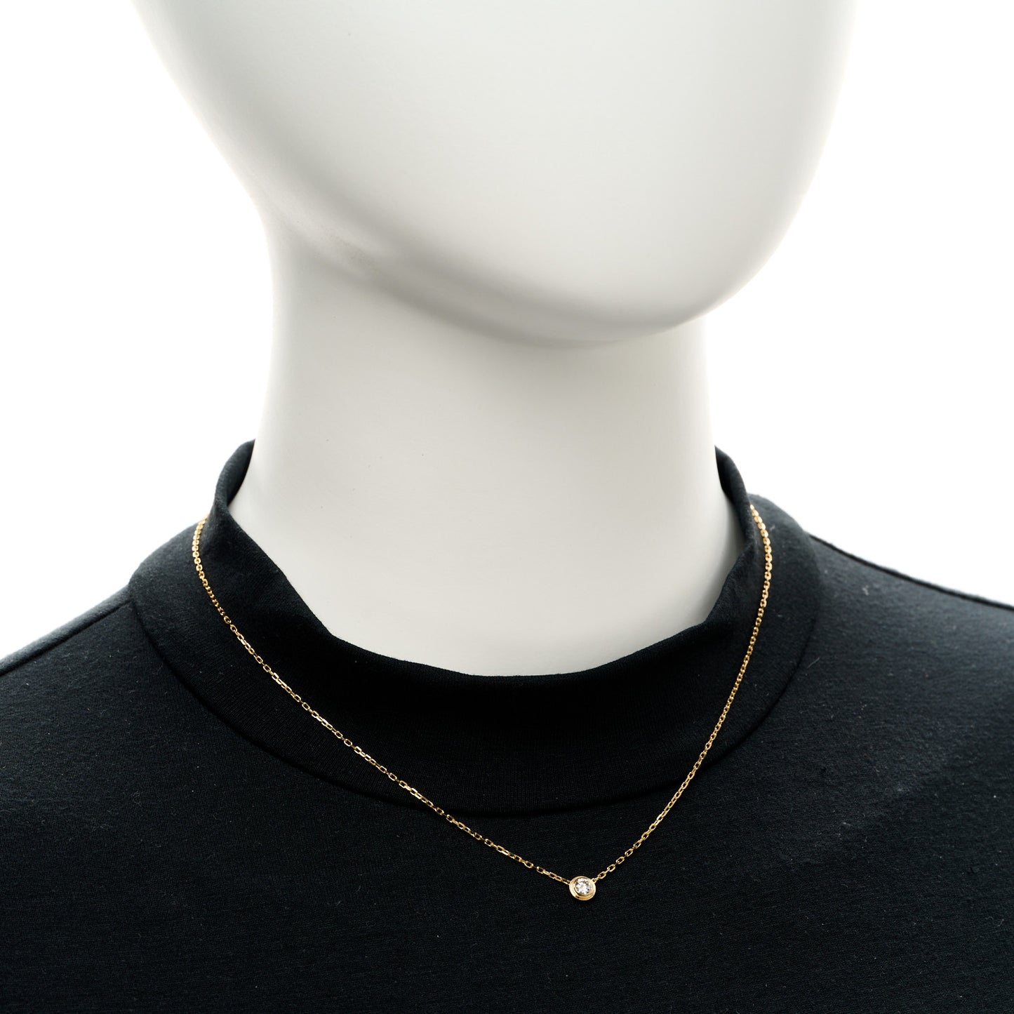18K Yellow Gold Diamond LM D'Amour Pendant Necklace