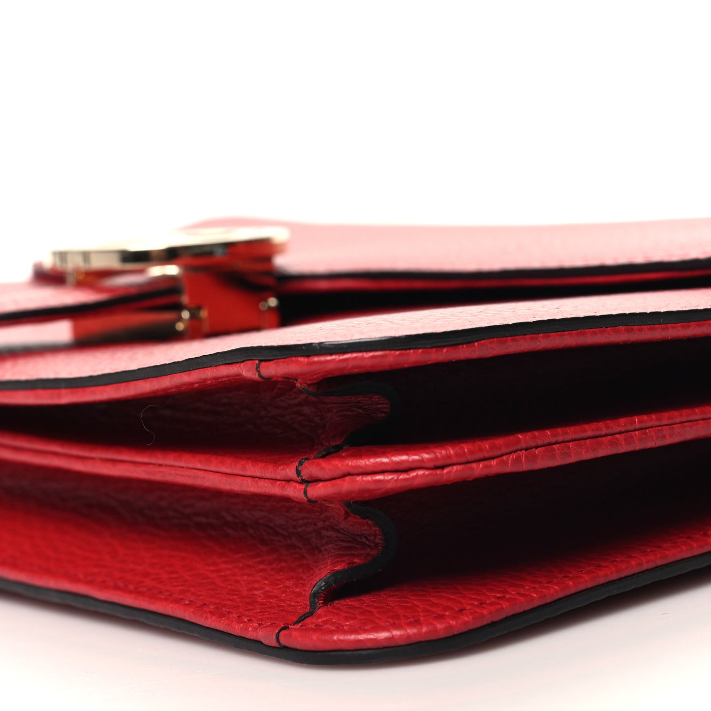 Dollar Calfskin Interlocking G Shoulder Bag Red