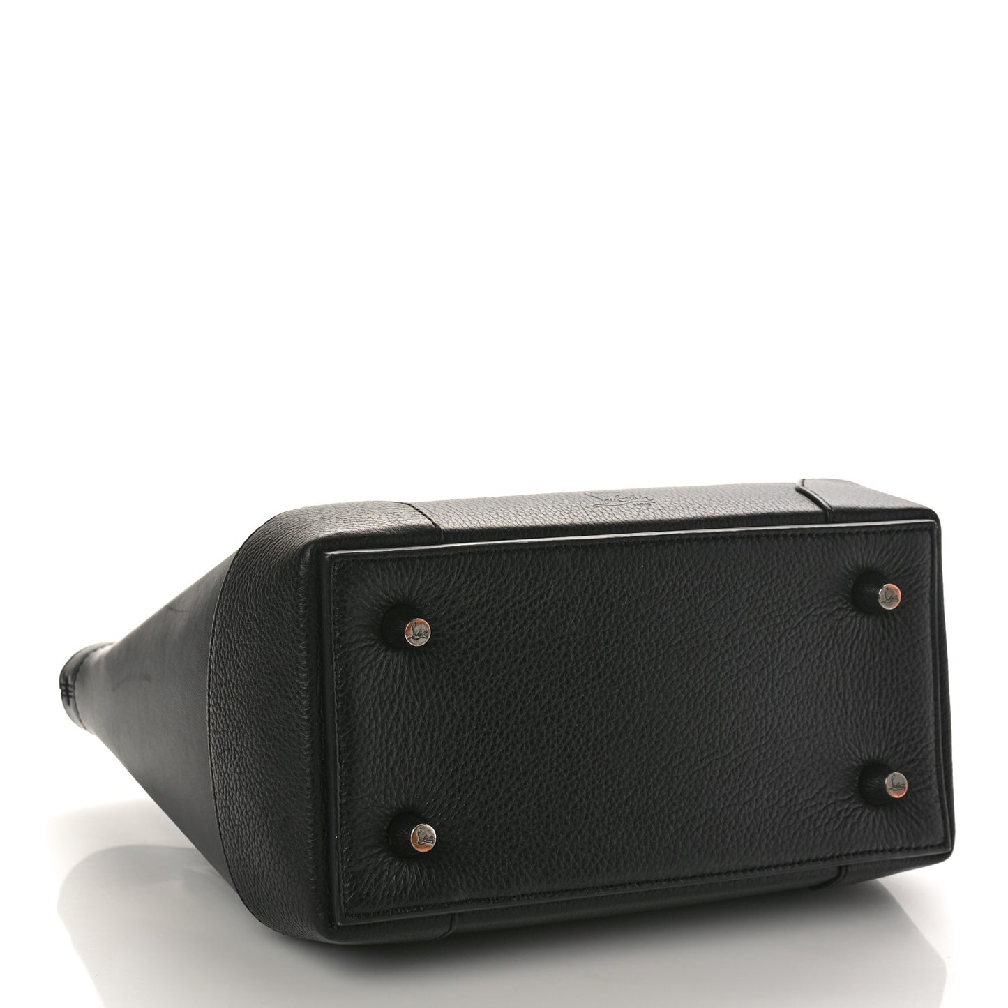 Grained Calfskin Spike Small Eloise Tote Black