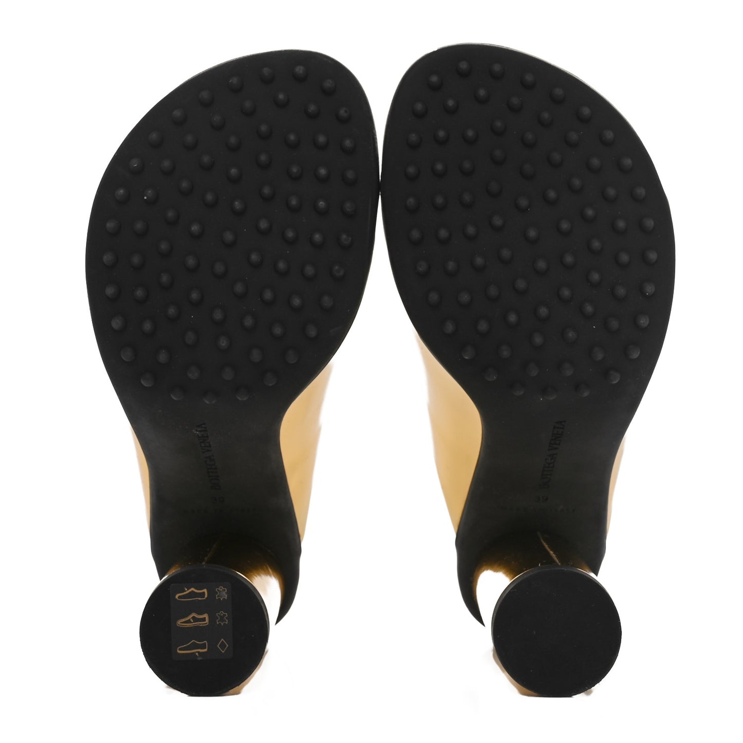 Laminated Calfskin Atomic Mule 39 Gold