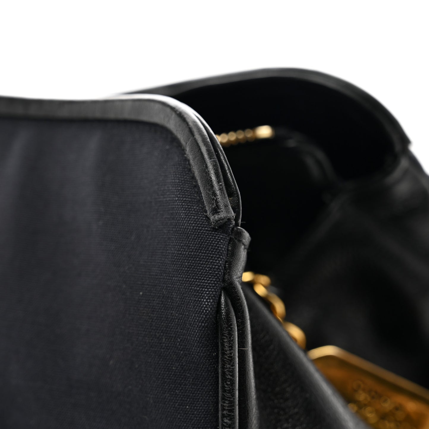Canvas Calfskin XL Weekender Bag Black