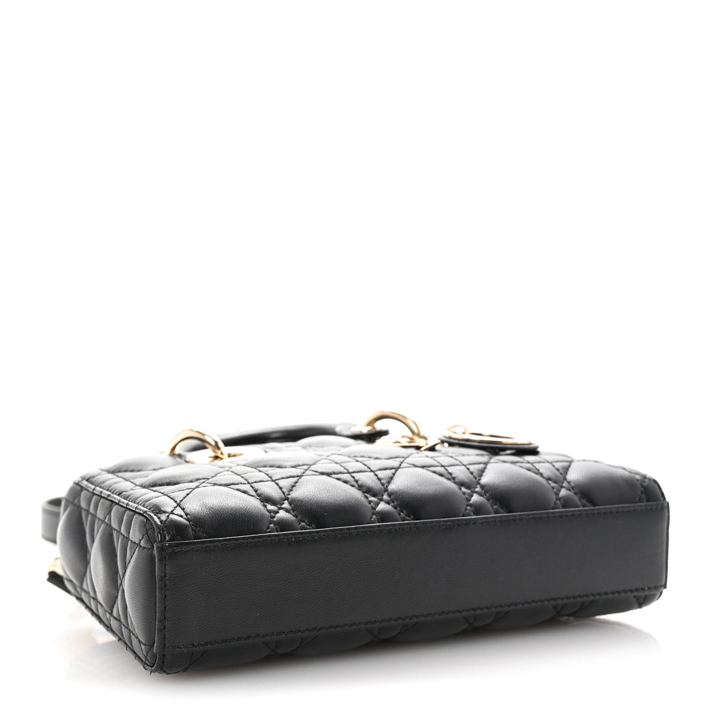 Lambskin Cannage Small Lady D-Joy Black