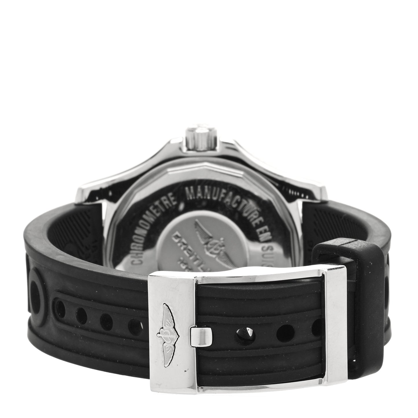 Stainless Steel Rubber 36mm Superocean II Automatic Watch Black A17312