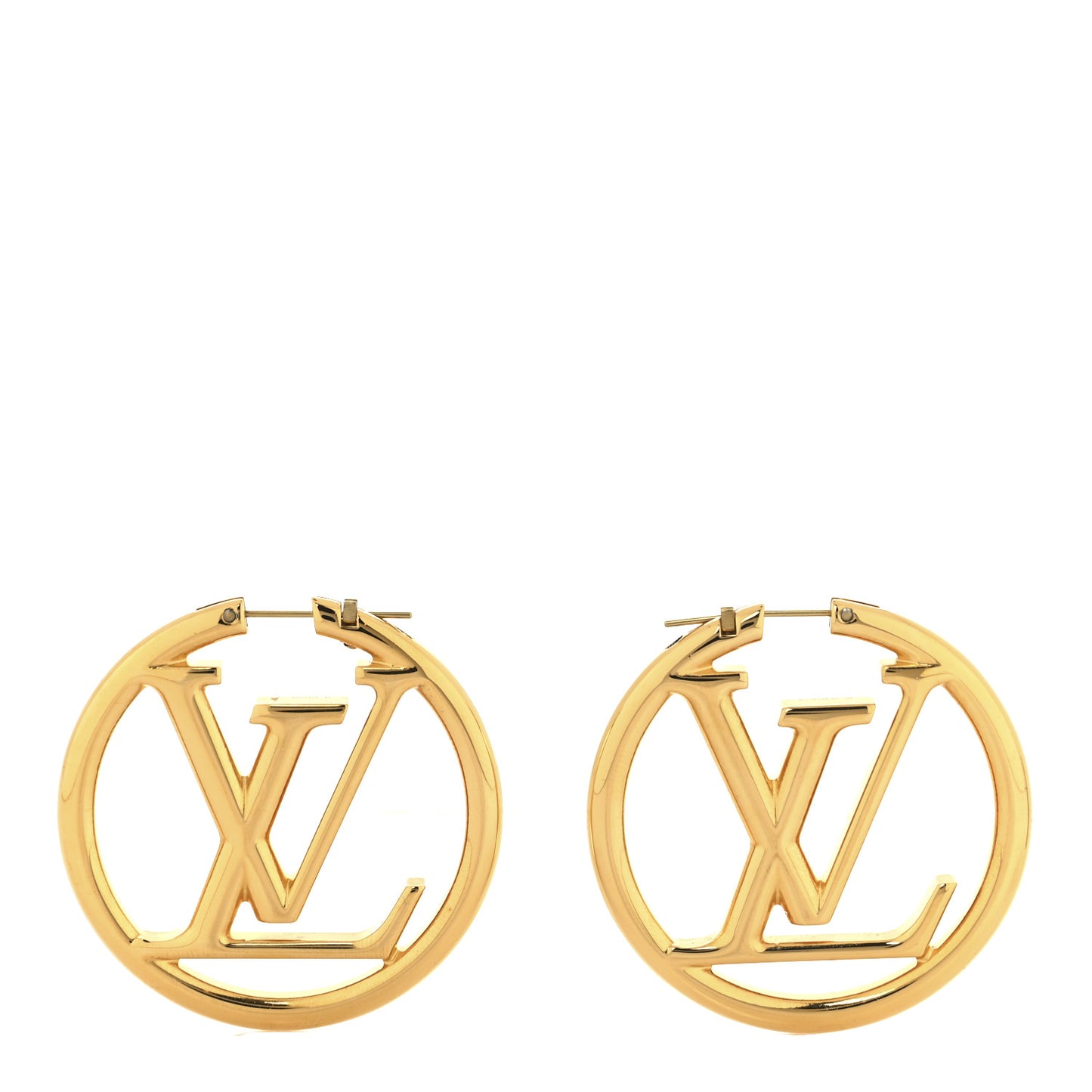 Metal Louise Hoop Earrings Gold