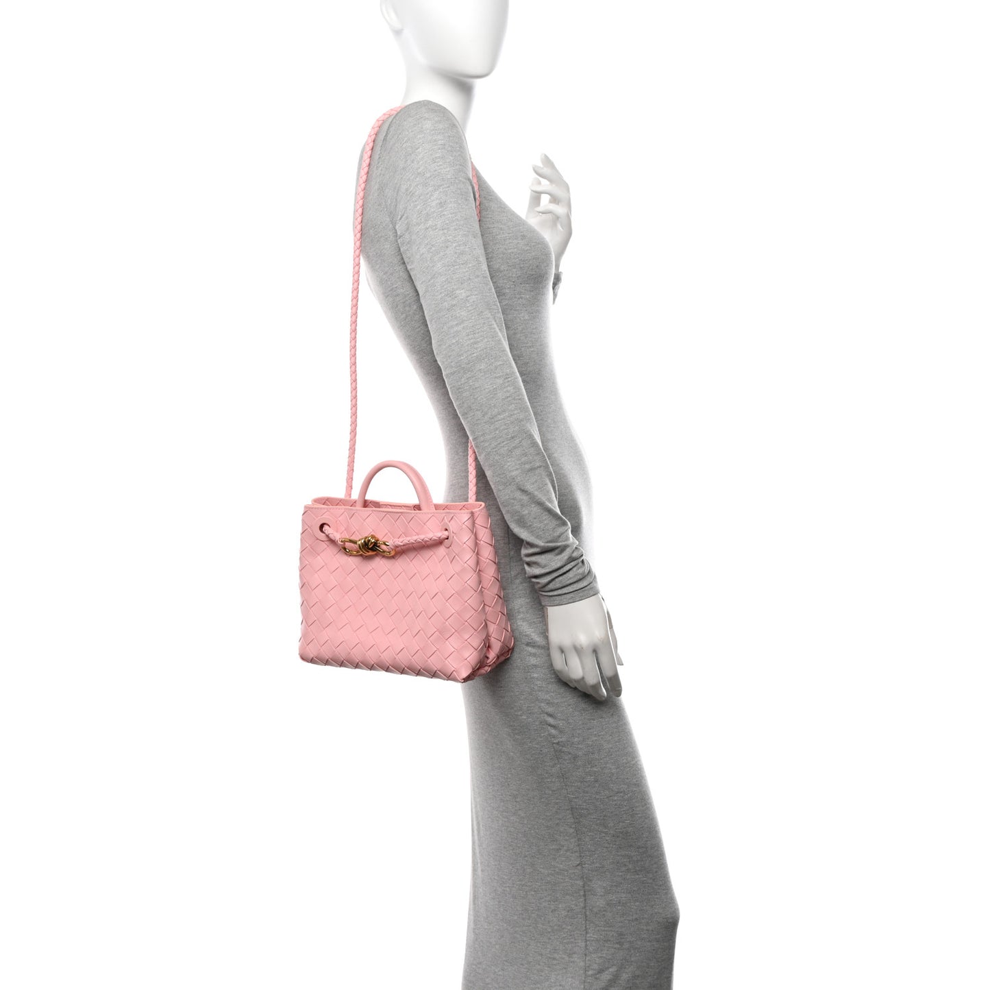 Nappa Intrecciato Small Andiamo Shoulder Bag Lotus