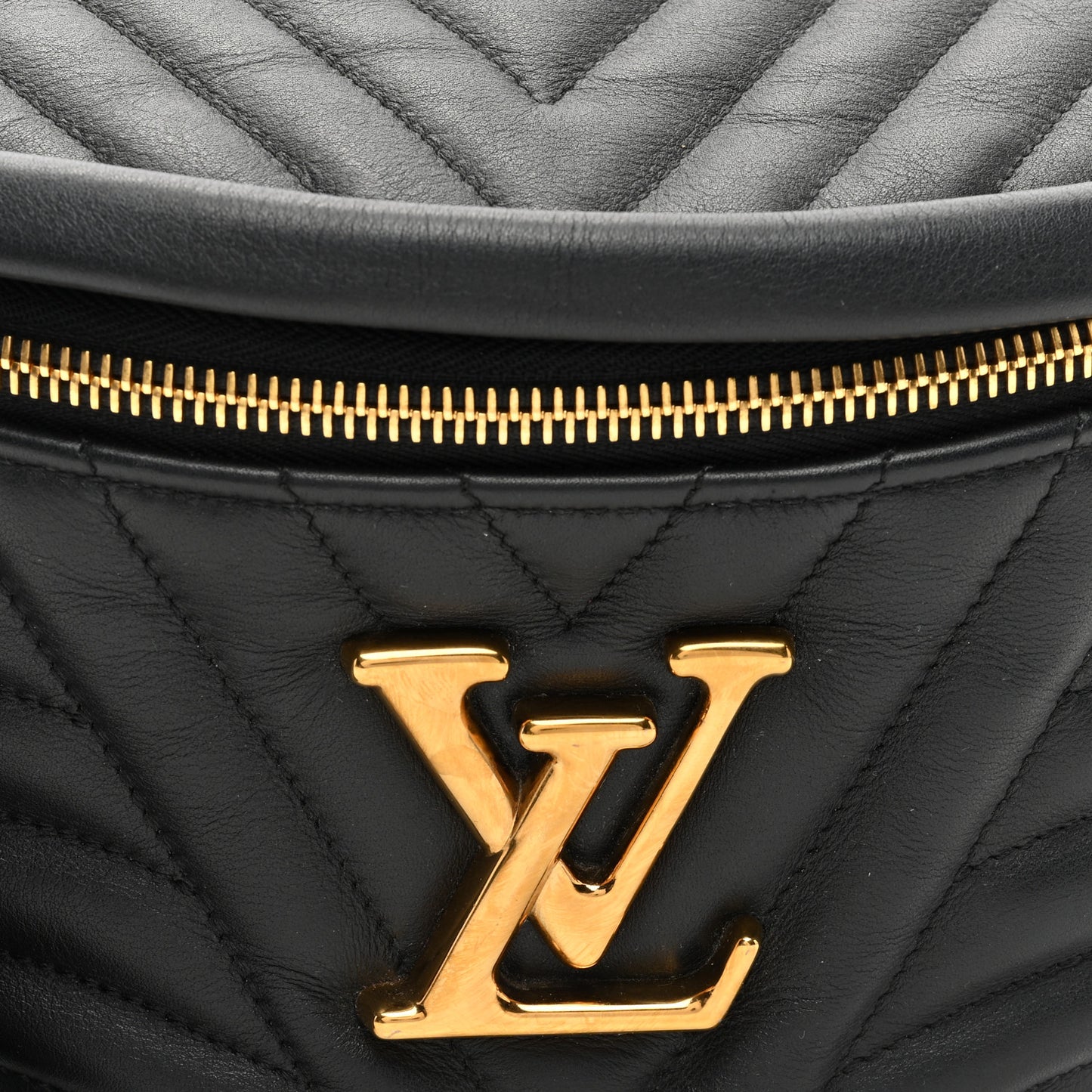 Calfskin Quilted New Wave Bumbag Black