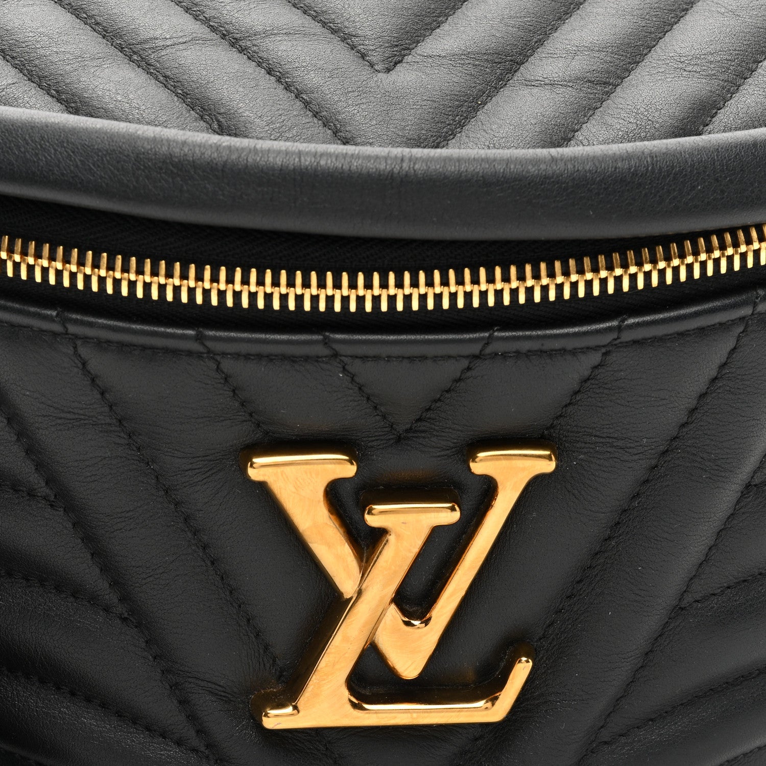 Louis Vuitton Calfskin Quilted New Wave Bumbag Black 7 of 9