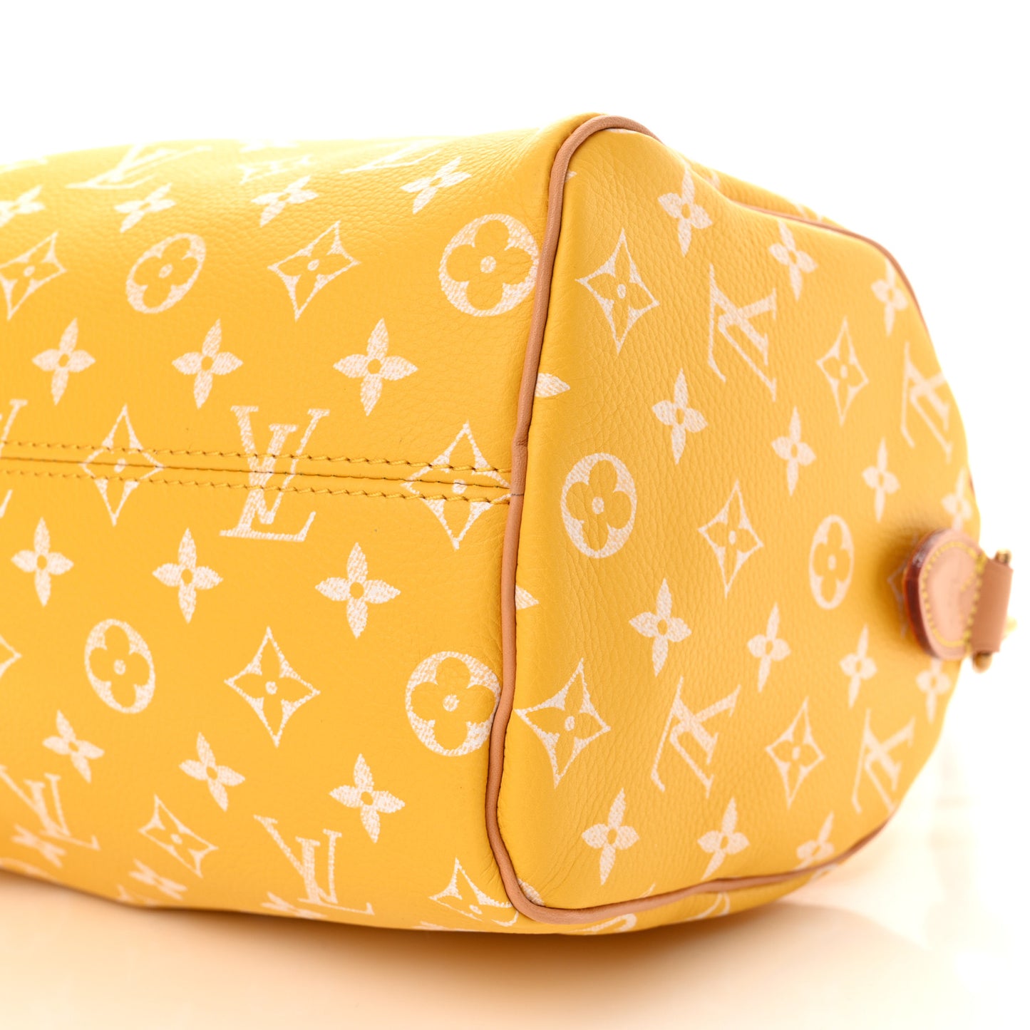 Calfskin Monogram Speedy P9 Bandouliere 25 Jaune Mat