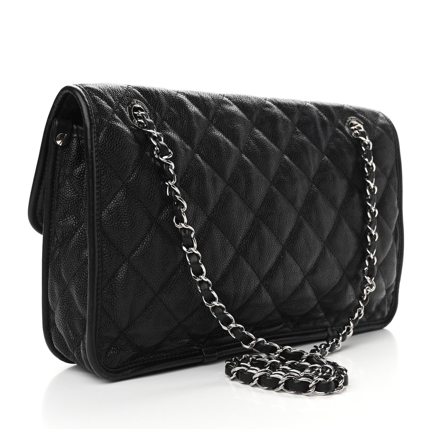Chanel Caviar Quilted Large French Riviera Flap Black 3 of 13