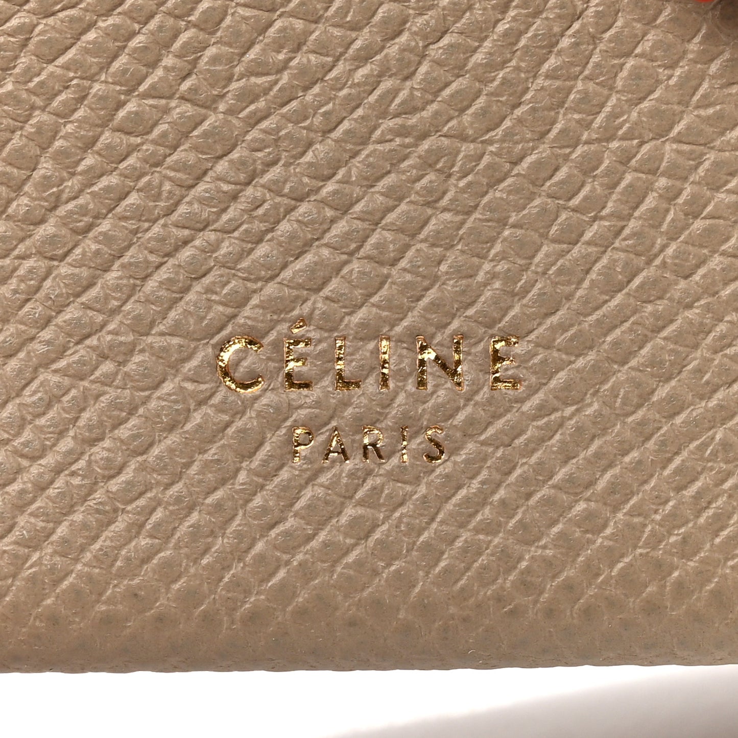 Grained Shiny Calfskin Accordion Card Holder Light Taupe