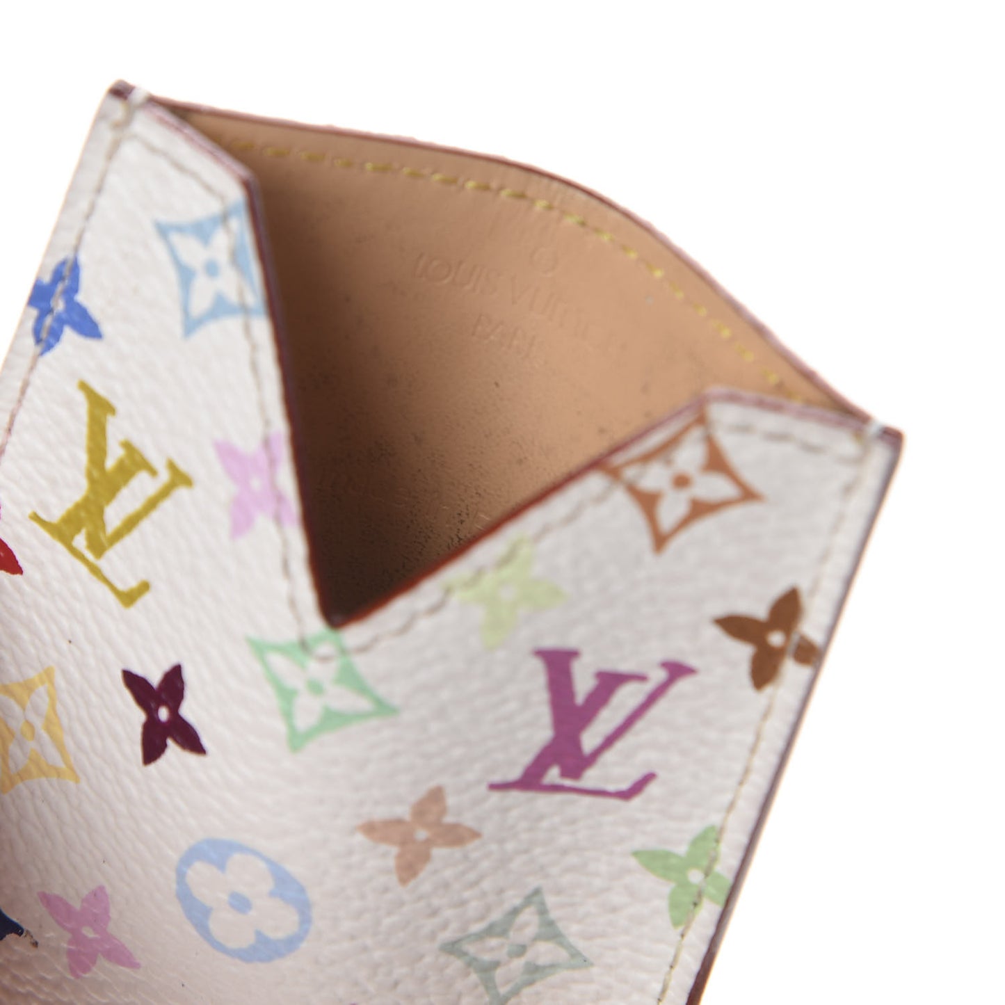 Monogram Multicolor Mirror and Case Pouch White