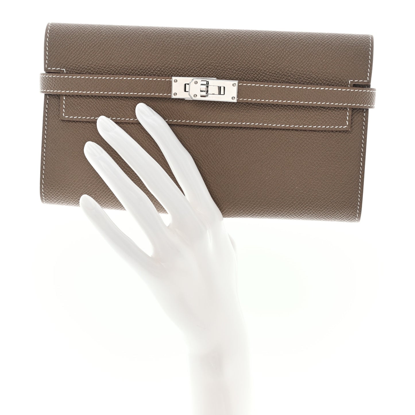 Epsom Kelly Longue Wallet Etoupe