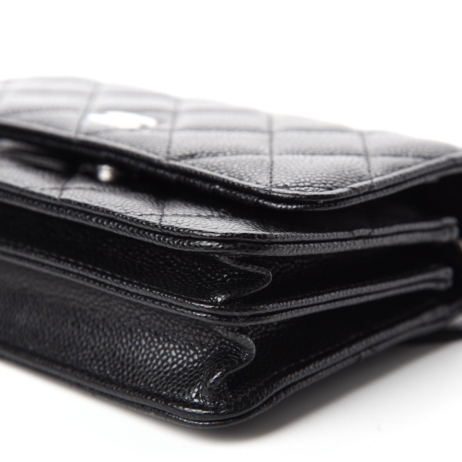Chanel Caviar Quilted Mini Wallet On Chain WOC Black 7 of 12