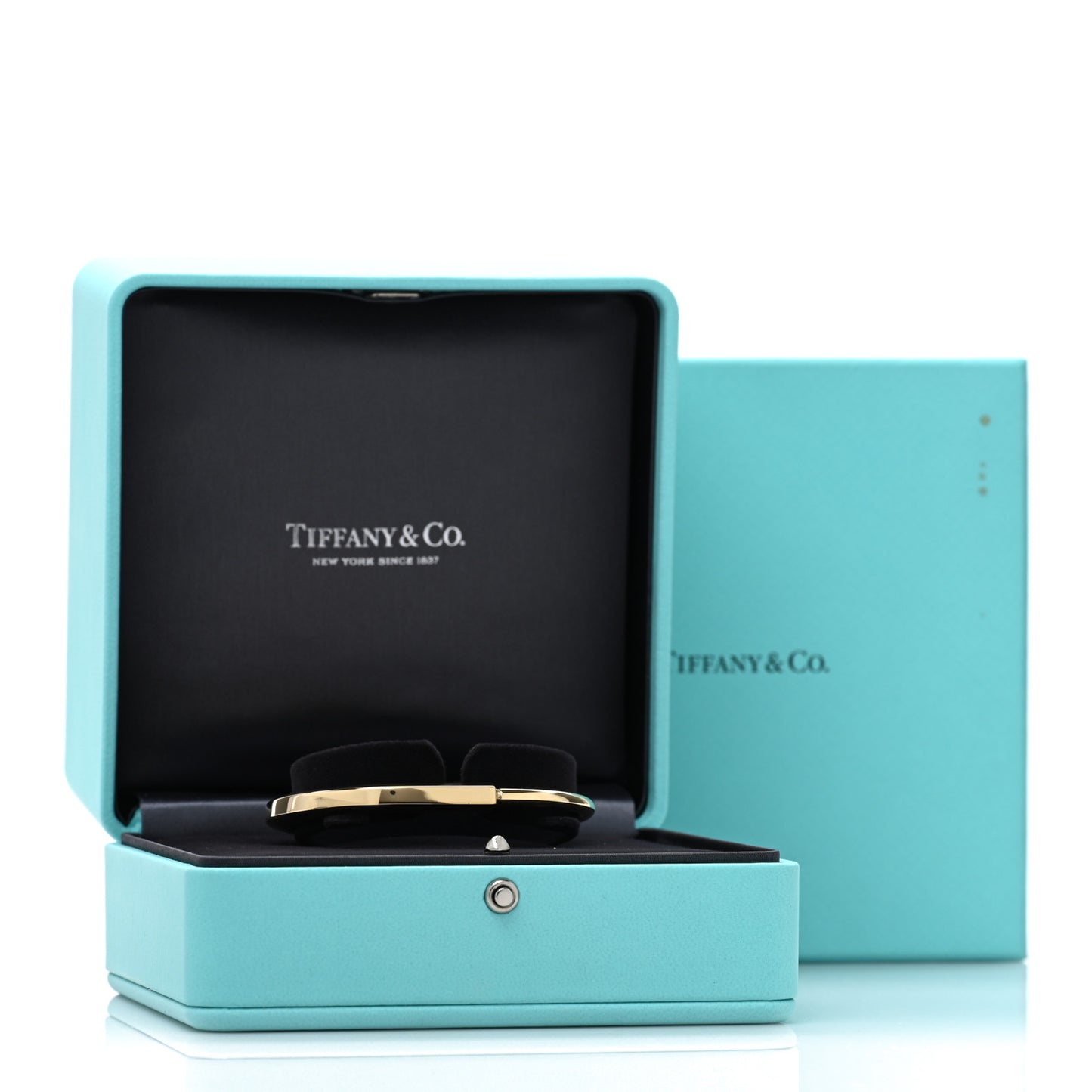 18K Yellow Gold Tiffany Lock Bangle Bracelet