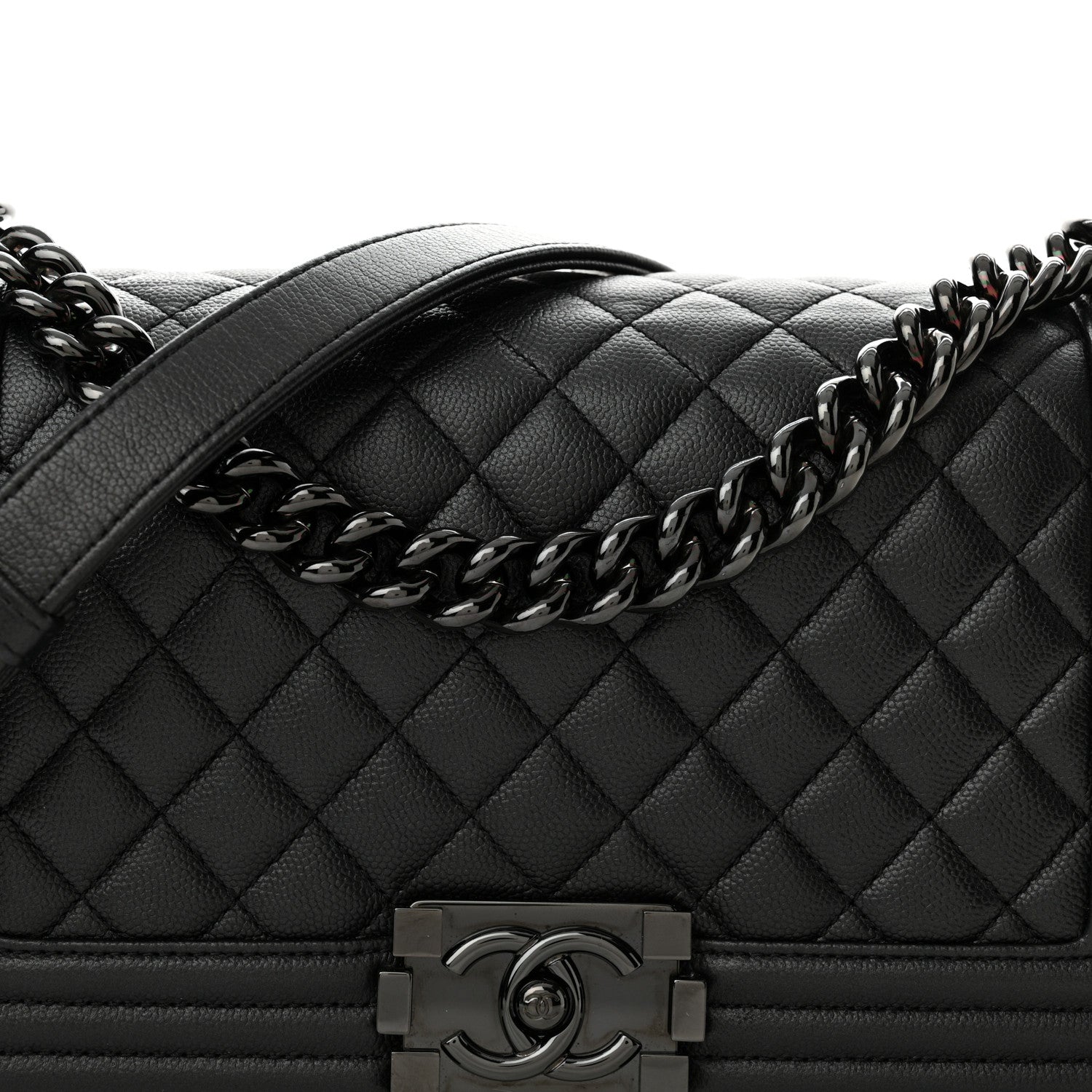 Chanel Caviar Quilted Medium Boy Flap So Black 8 of 11