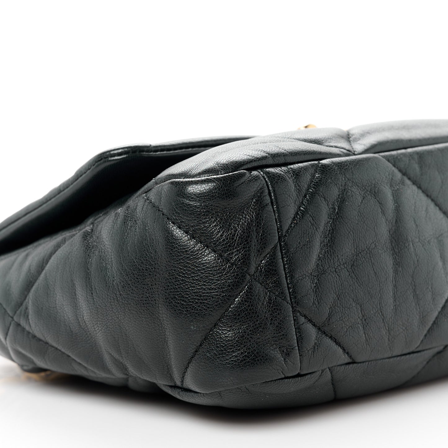 Goatskin Quilted Medium Chanel 19 Flap Black
