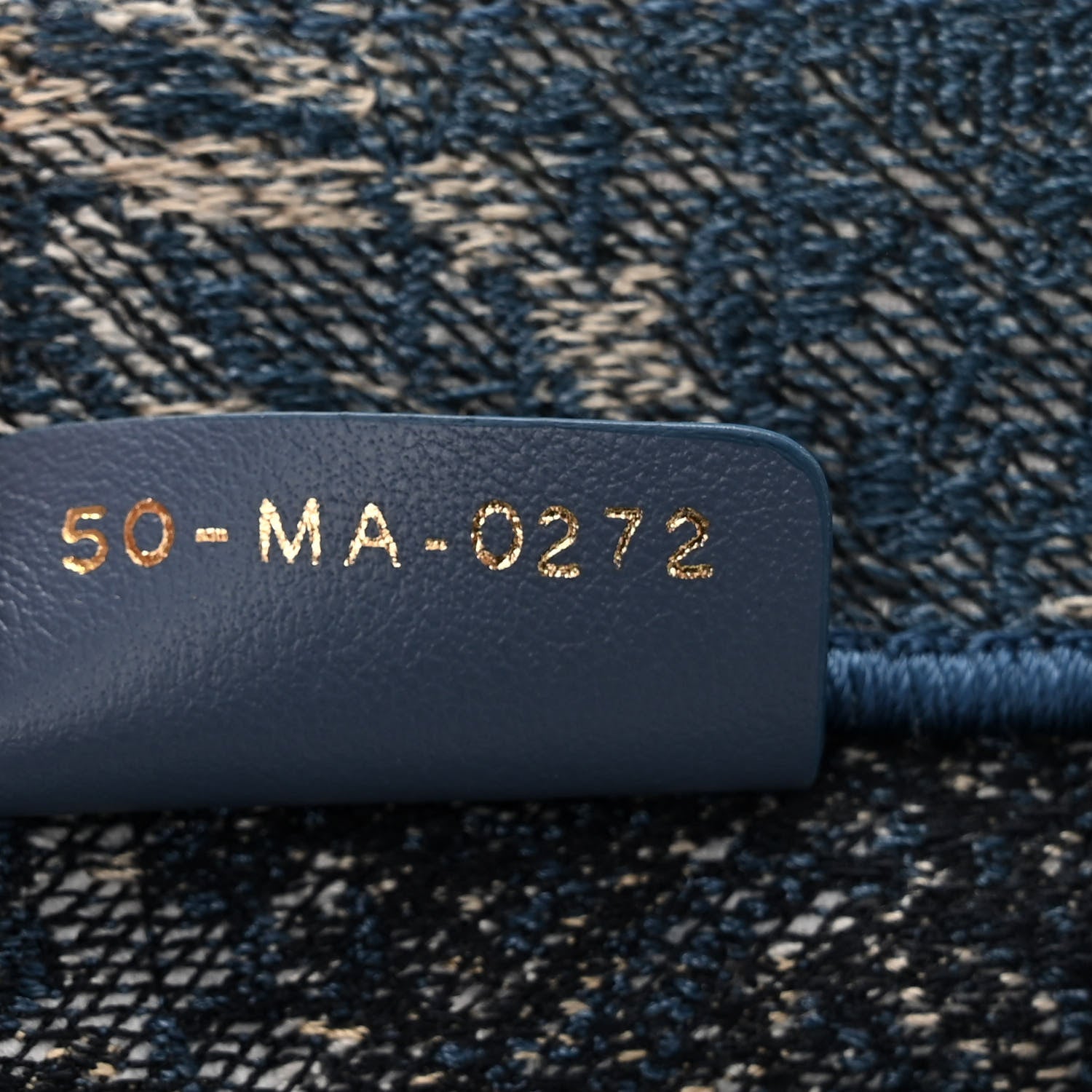 Christian Dior Canvas Embroidered Large Brocart Book Tote Blue 7 of 11