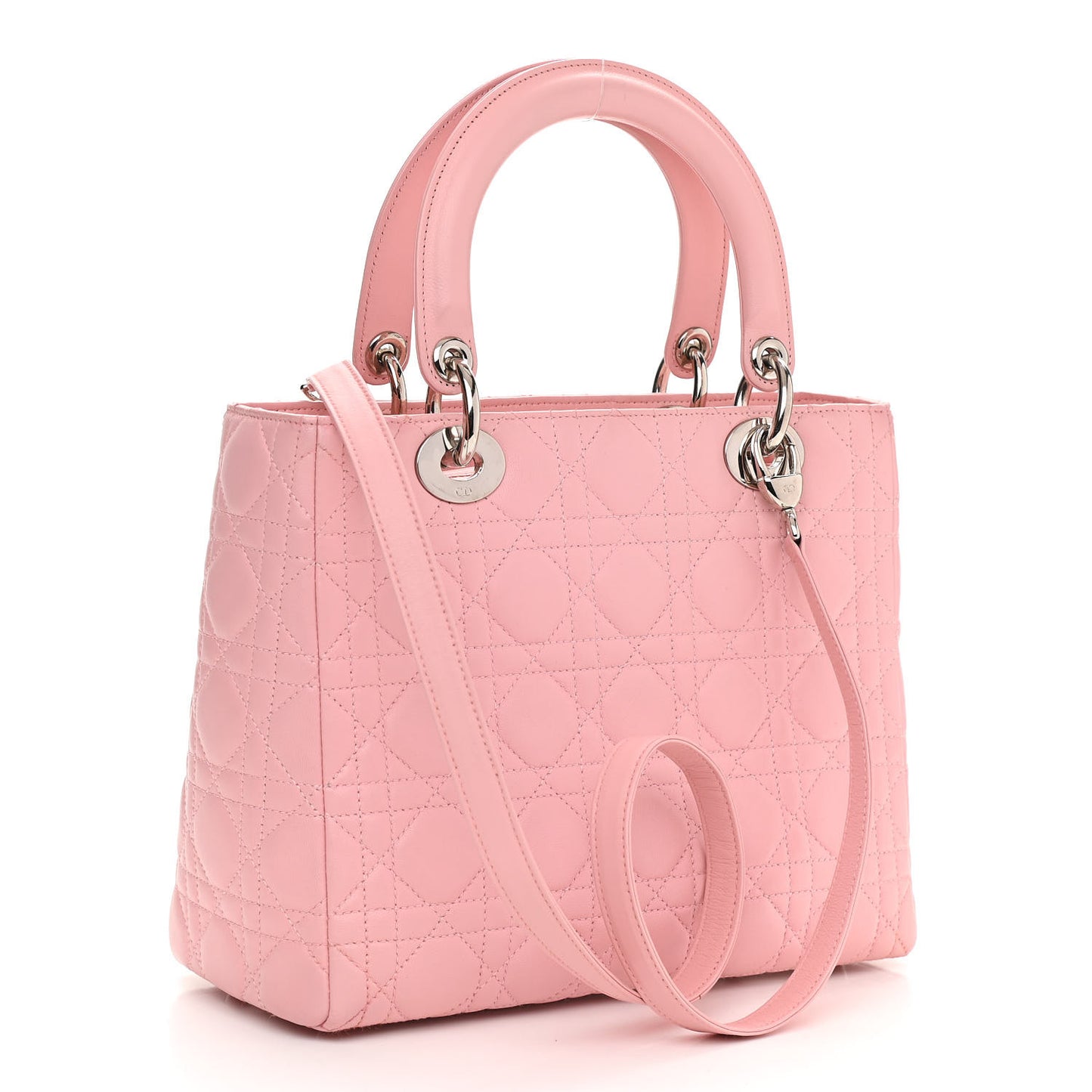 Lambskin Cannage Medium Lady Dior Light Pink