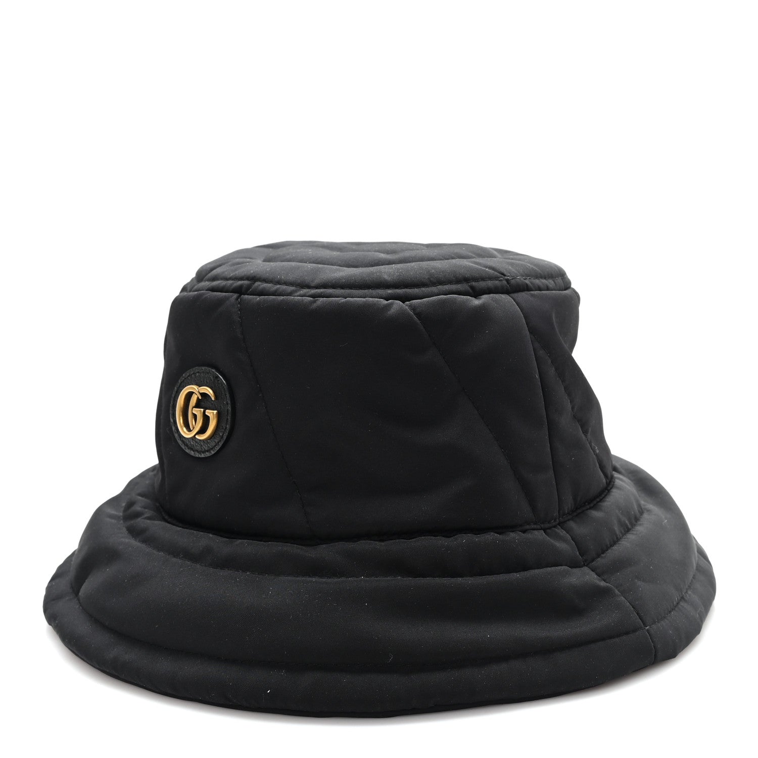 GUCCI ブラック ・ブラック＆ベージュ バケットハット GGキャンバス リバーシブル GGロゴ バケットハット 帽子