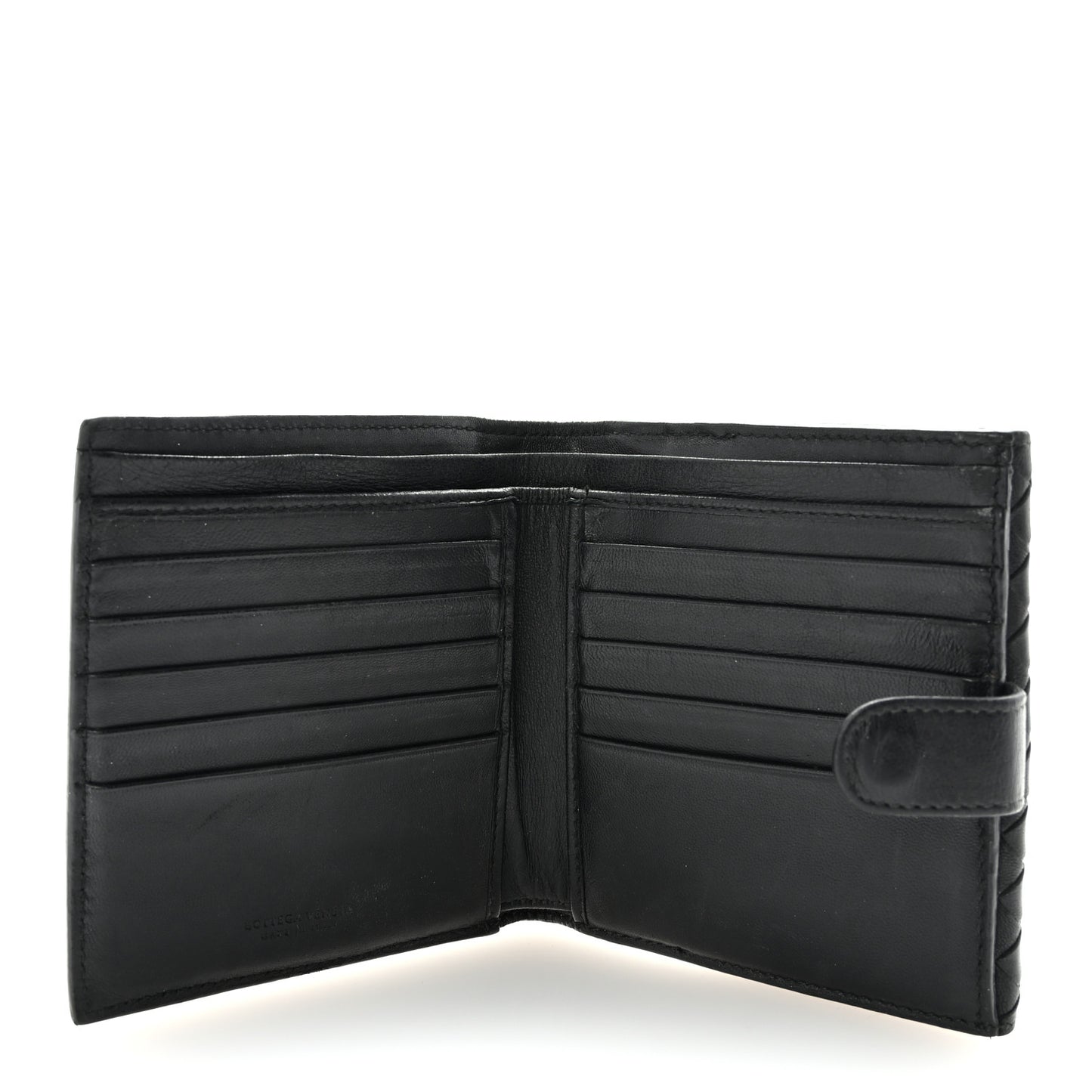 Nappa Intrecciato French Flap Wallet Black