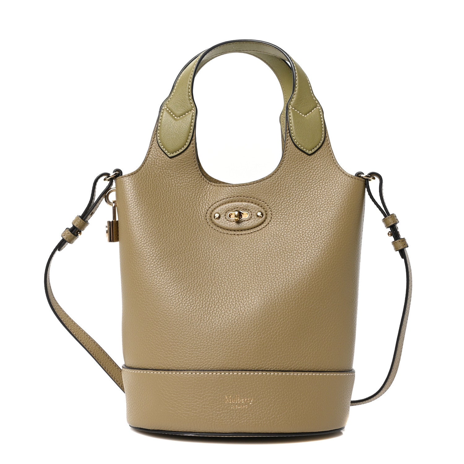 バッグ Mulberry small Lily tote Mulberry Small Classic Grain Silky Calfskin Lily Tote Linen Green