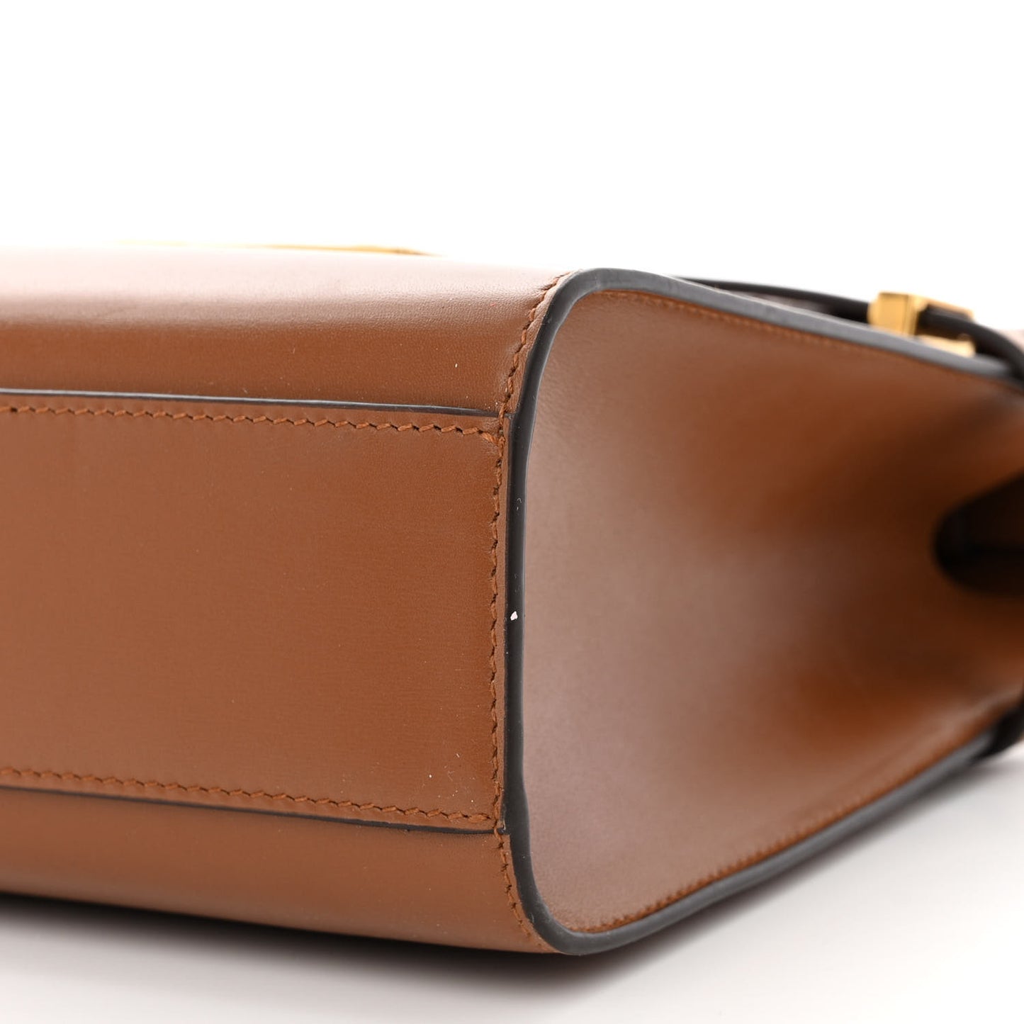 Smooth Calfskin Small Manhattan Shoulder Bag Cognac