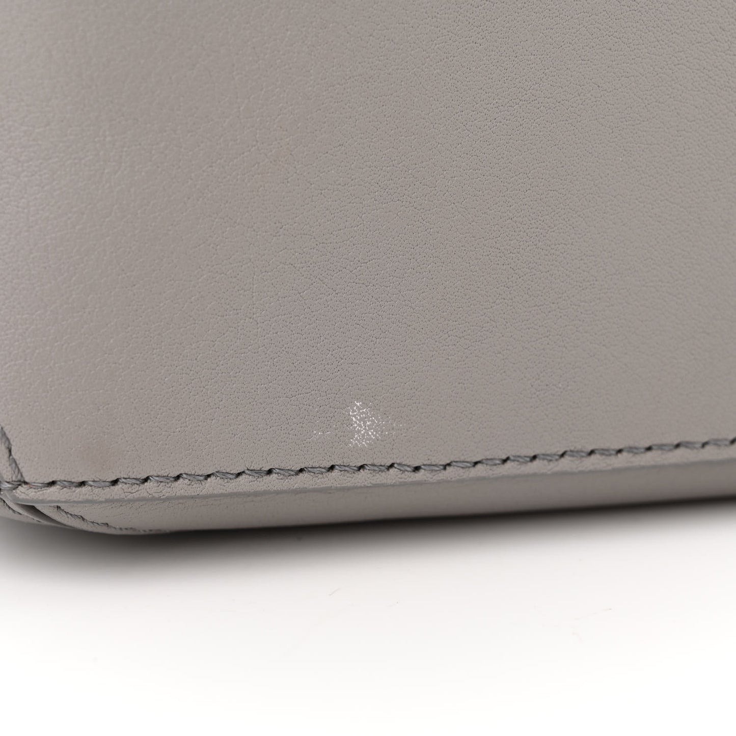 Calfskin Small Puzzle Bag Pearl Grey