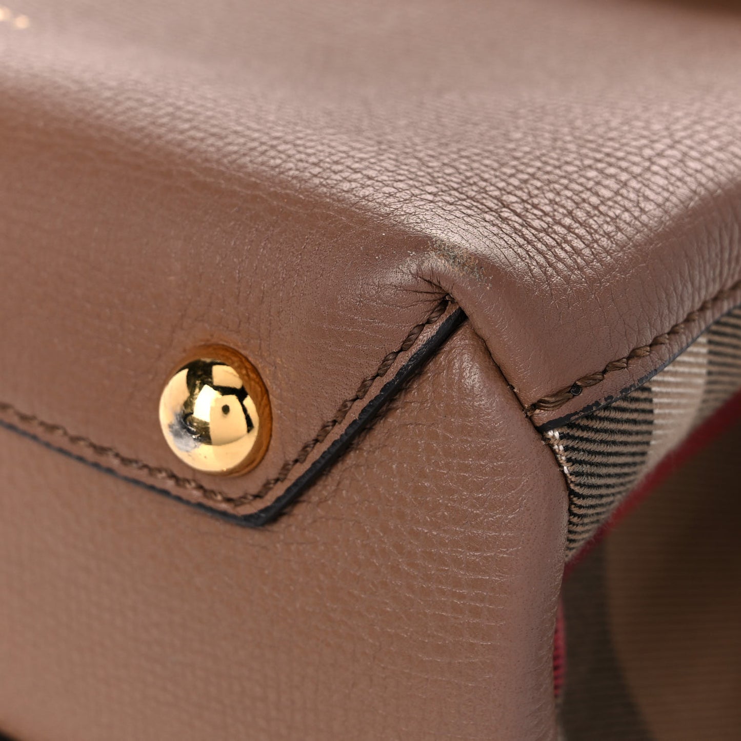 Derby Calfskin House Check Small Camberley Dark Sand