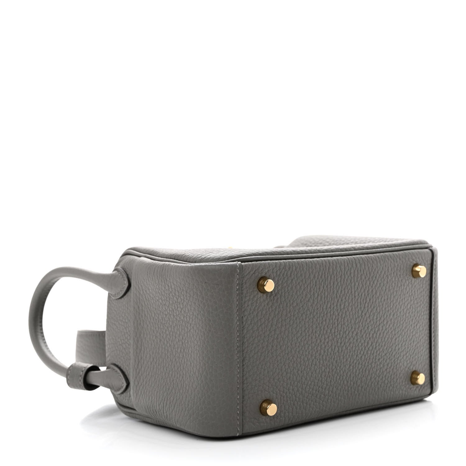 Hermes Taurillon Clemence Mini Lindy 20 Gris Meyer 4 of 11
