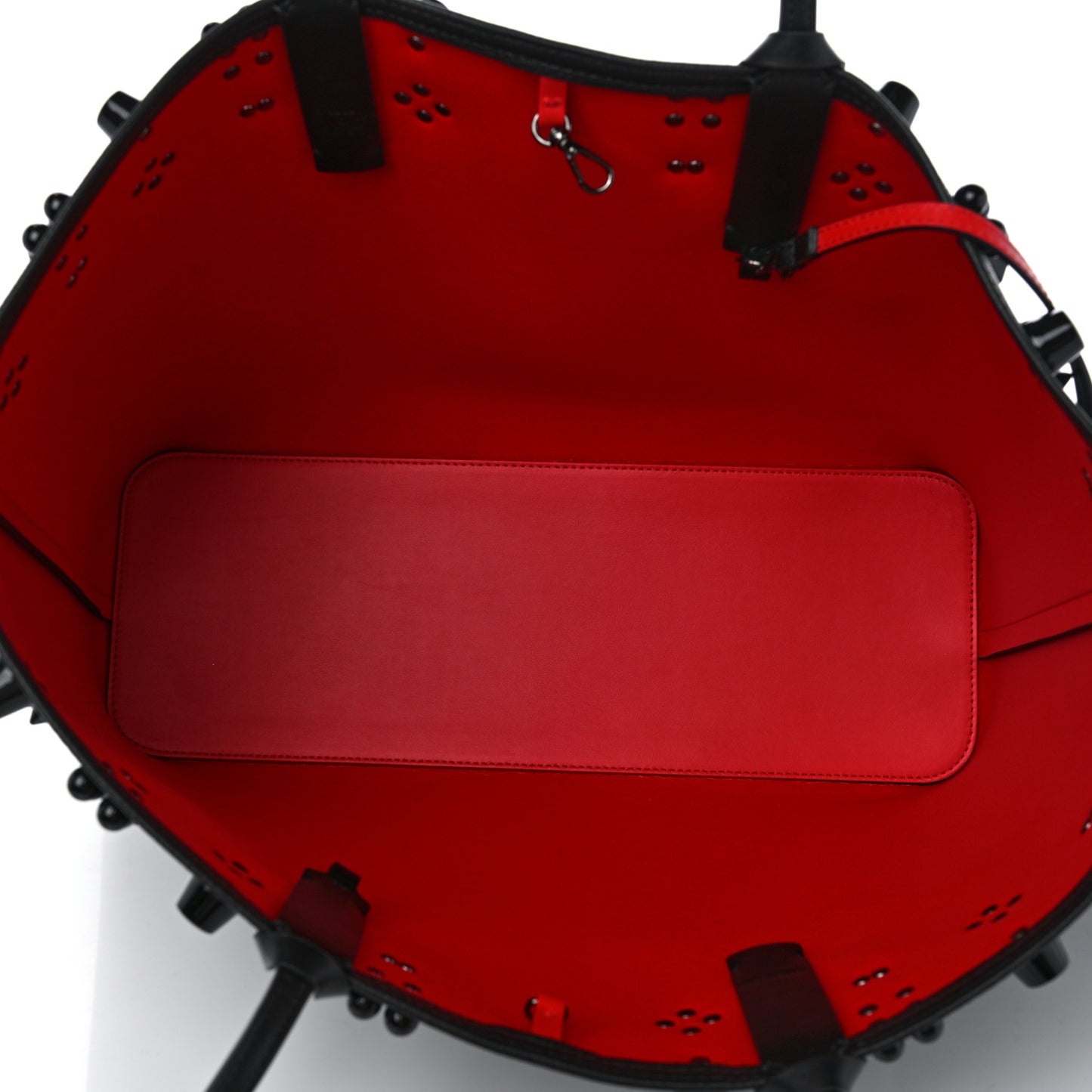 Calfskin Empire Spike Studded East West Cabata Tote Black