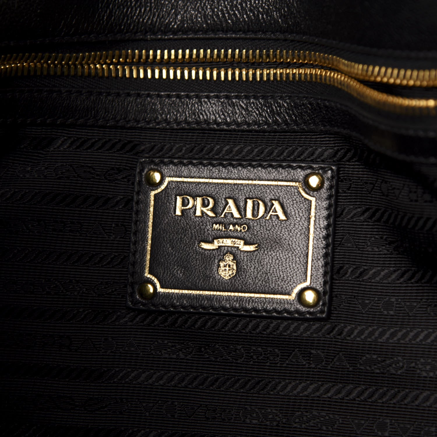 Prada Nappa Gaufre Antik Tote Black 6 of 11