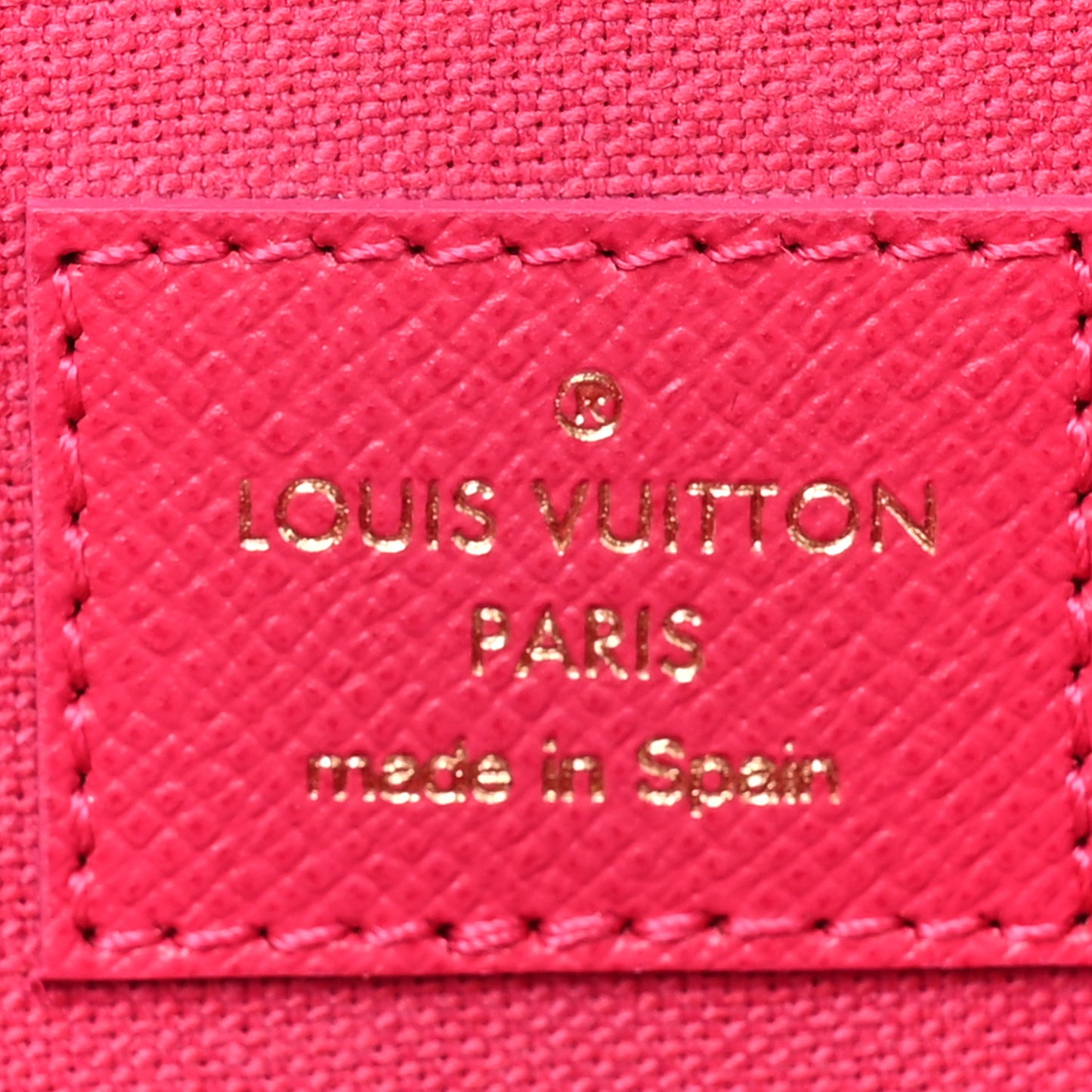 LOUIS VUITTON Damier Azur Studded Pochette Felicie Chain Wallet Fuchsia