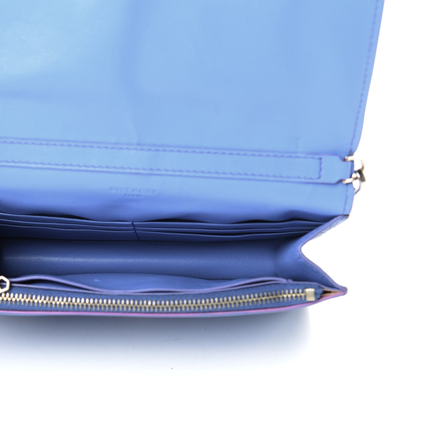 Sugar Goatskin Pandora Chain Wallet Blue