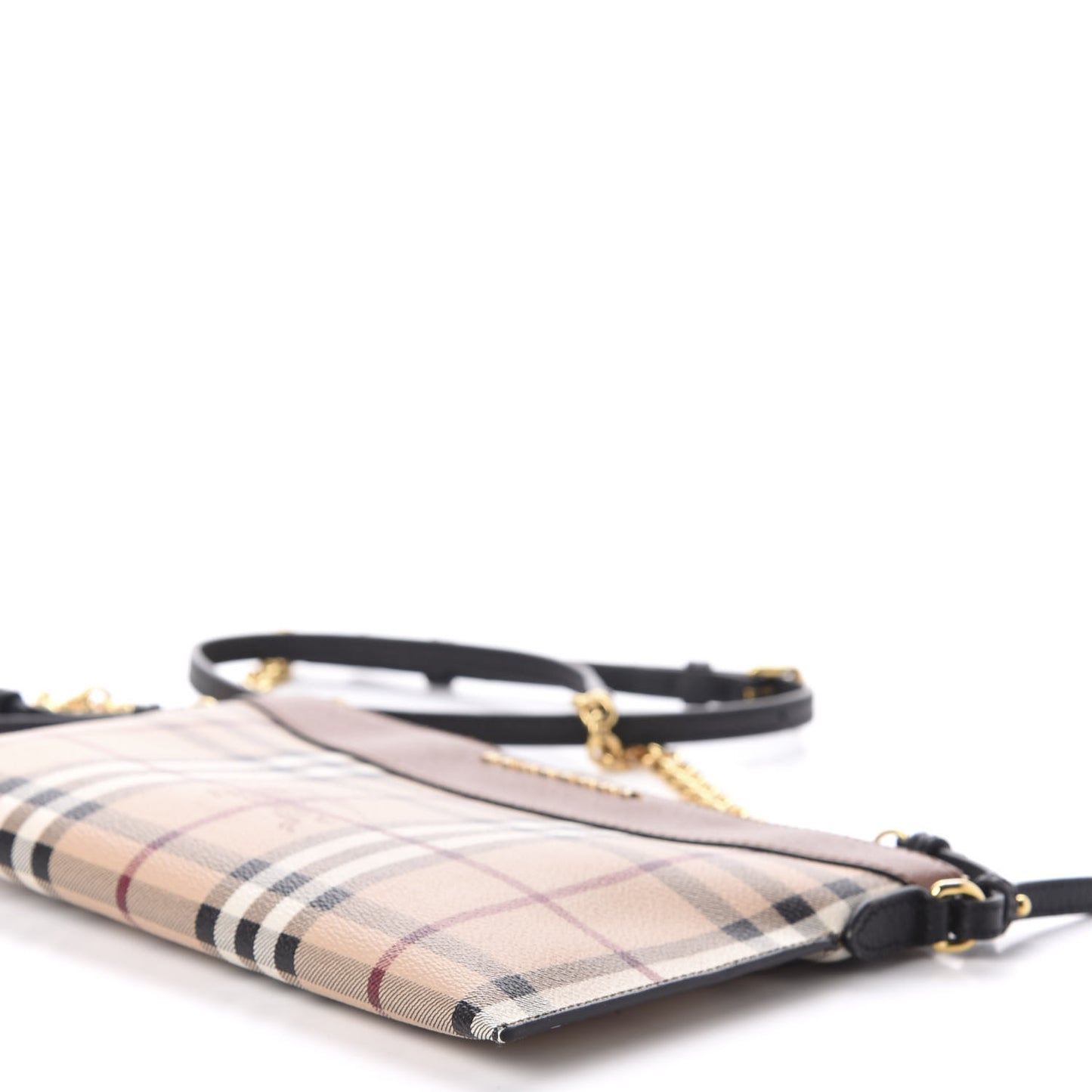 Haymarket Check Peyton Crossbody Clutch Bag Toffee