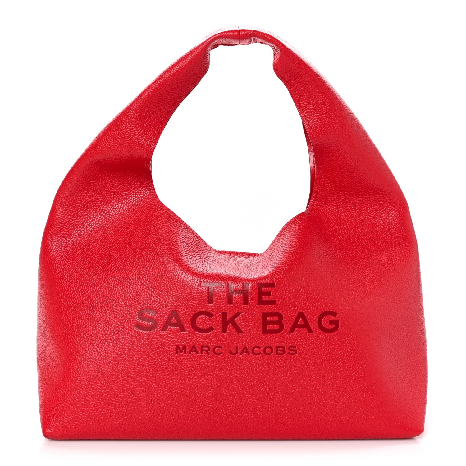 Marc Jacobs Grained Calfskin Medium The Sack Bag True Red 1514359