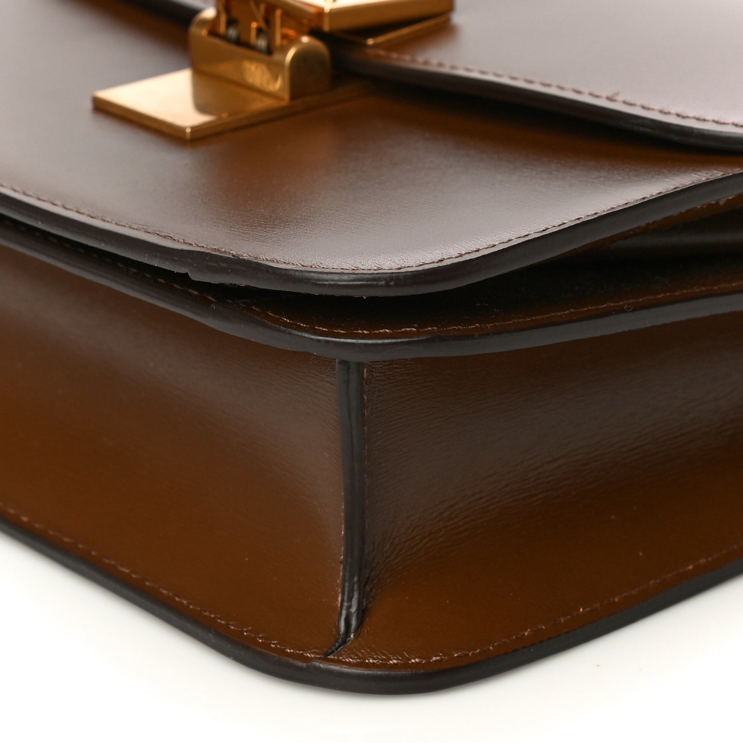Box Calfskin Teen Classic Box Flap Bag Camel