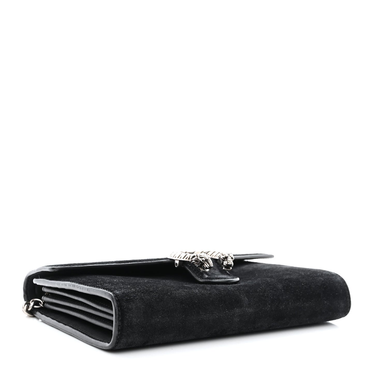 Suede Mini Dionysus Chain Wallet Black