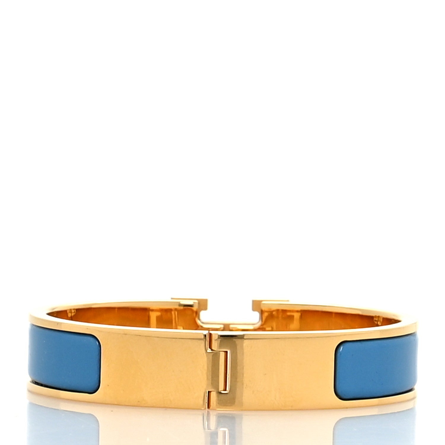 Hermes Enamel Narrow Clic Clac H Bracelet PM Bleu Album 3 of 6