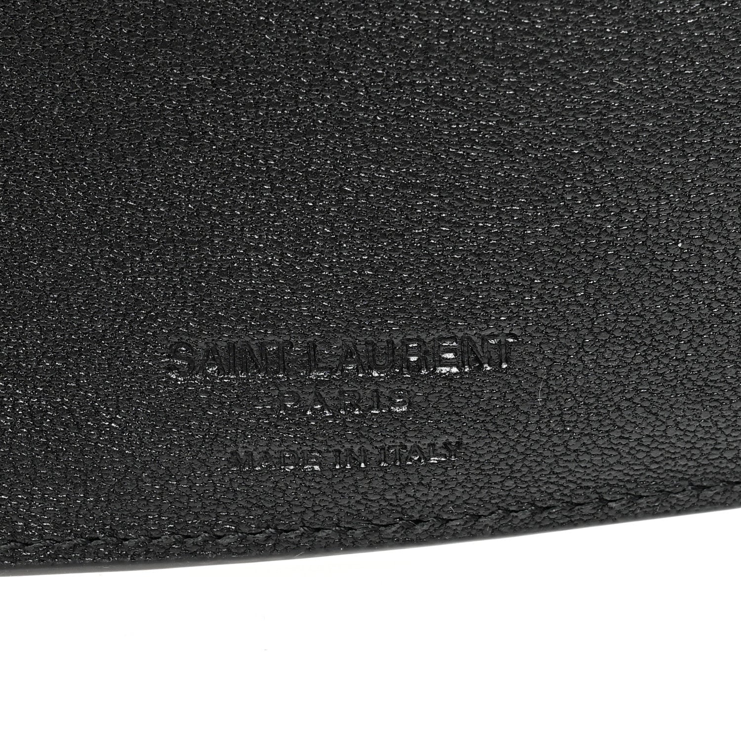 Saint Laurent Calfskin Leopard Print East West Wallet Natural Black 6 of 6