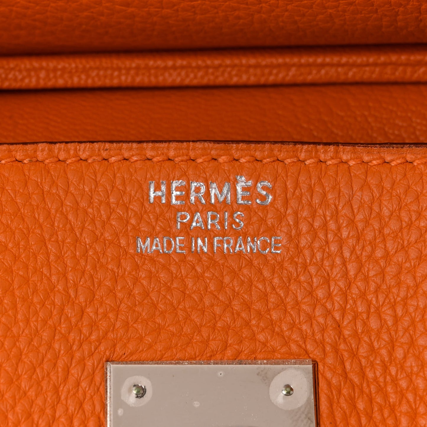 Taurillon Clemence Birkin 35 Orange