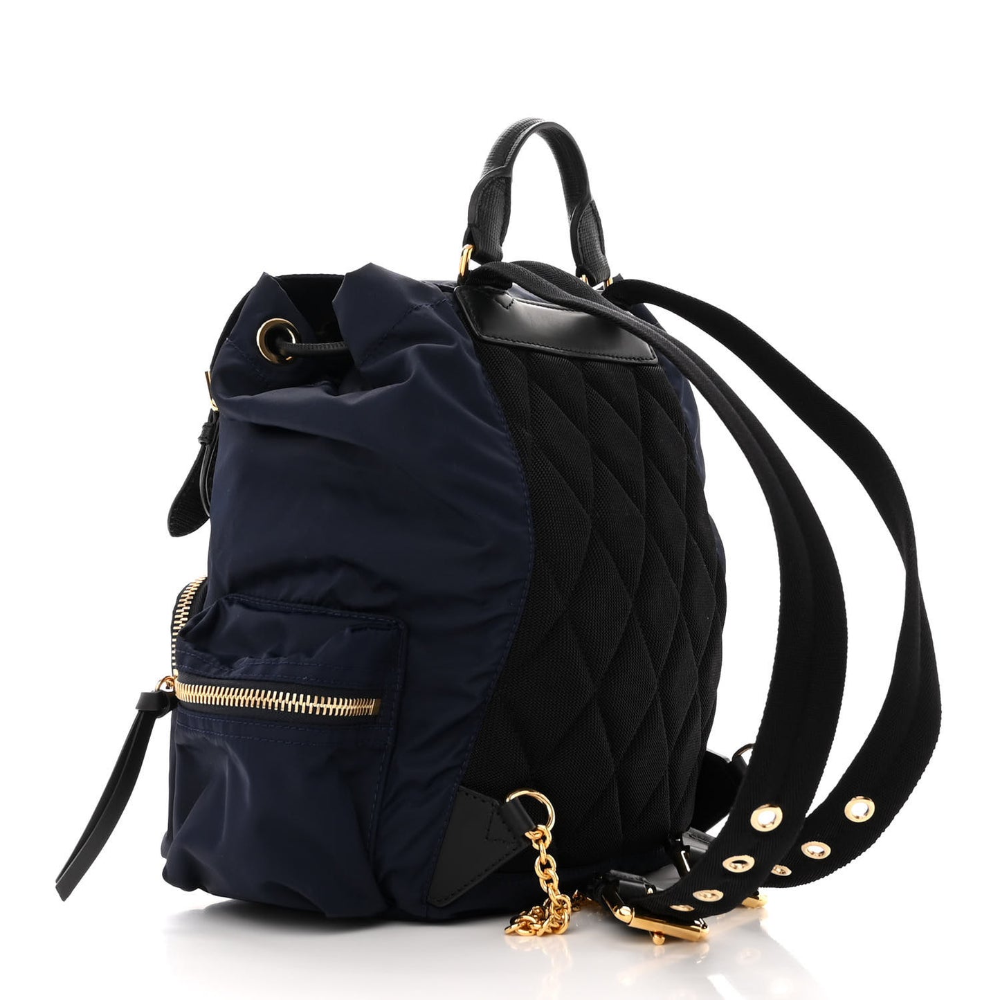 Nylon Medium Crossbody Rucksack Backpack Ink Blue