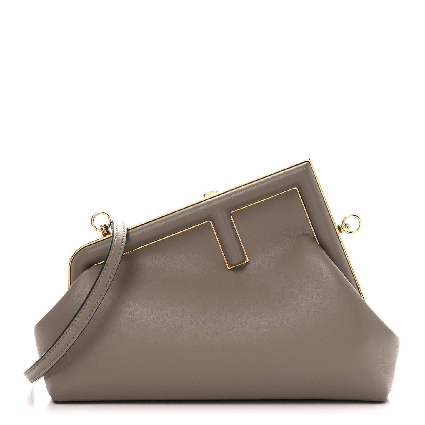 Shiny Nappa Small Fendi First Dove Gray