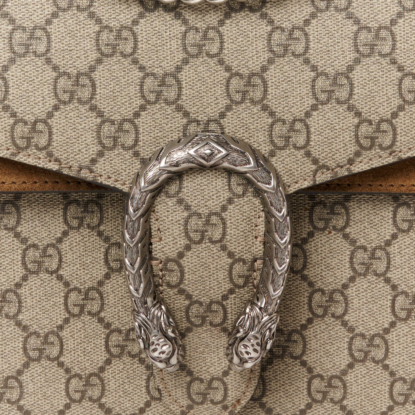 GG Supreme Monogram Medium Dionysus Shoulder Bag Taupe