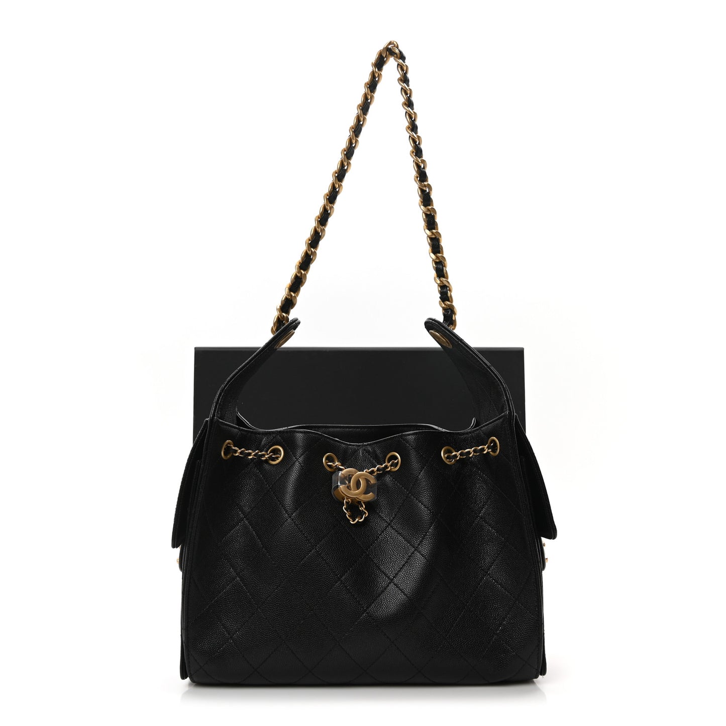 Caviar Quilted Small Chanel 25 Handbag Black