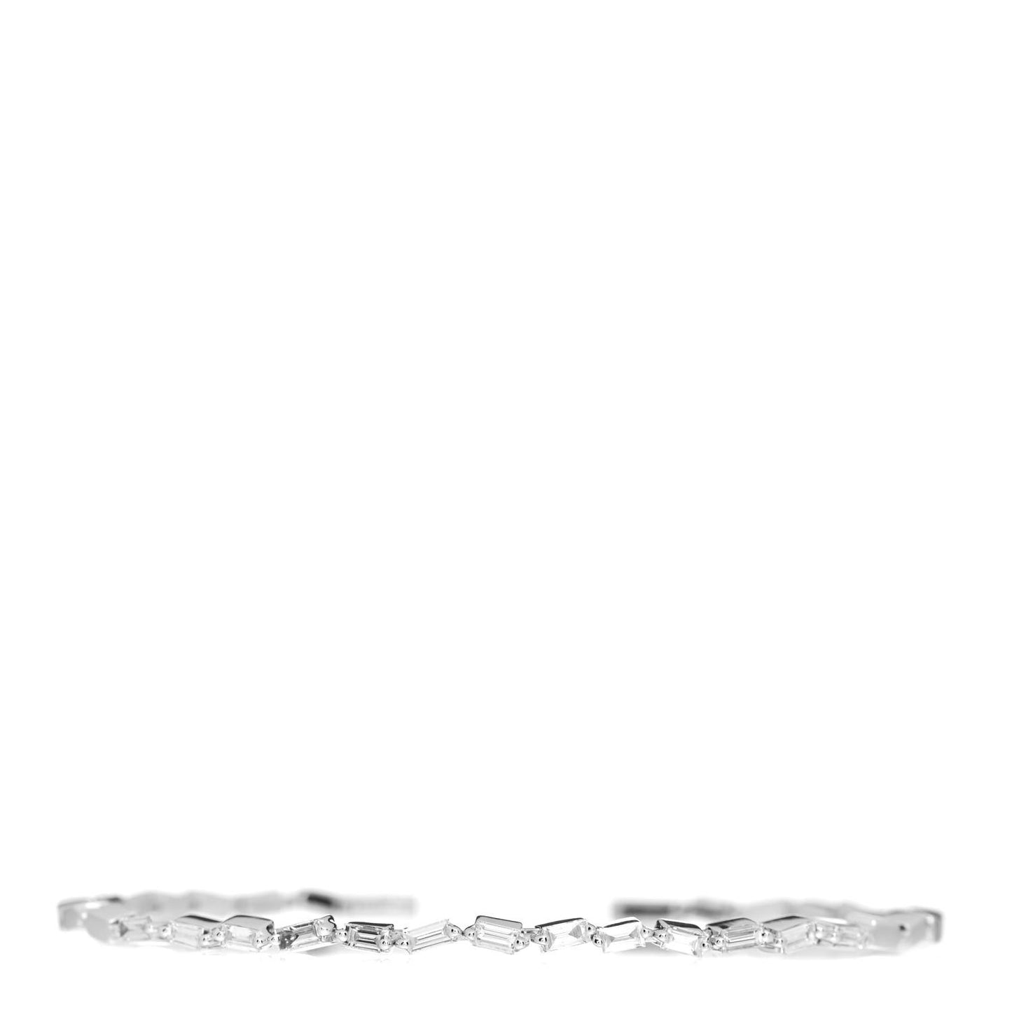 18K White Gold Diamond Fireworks Cuff Bracelet