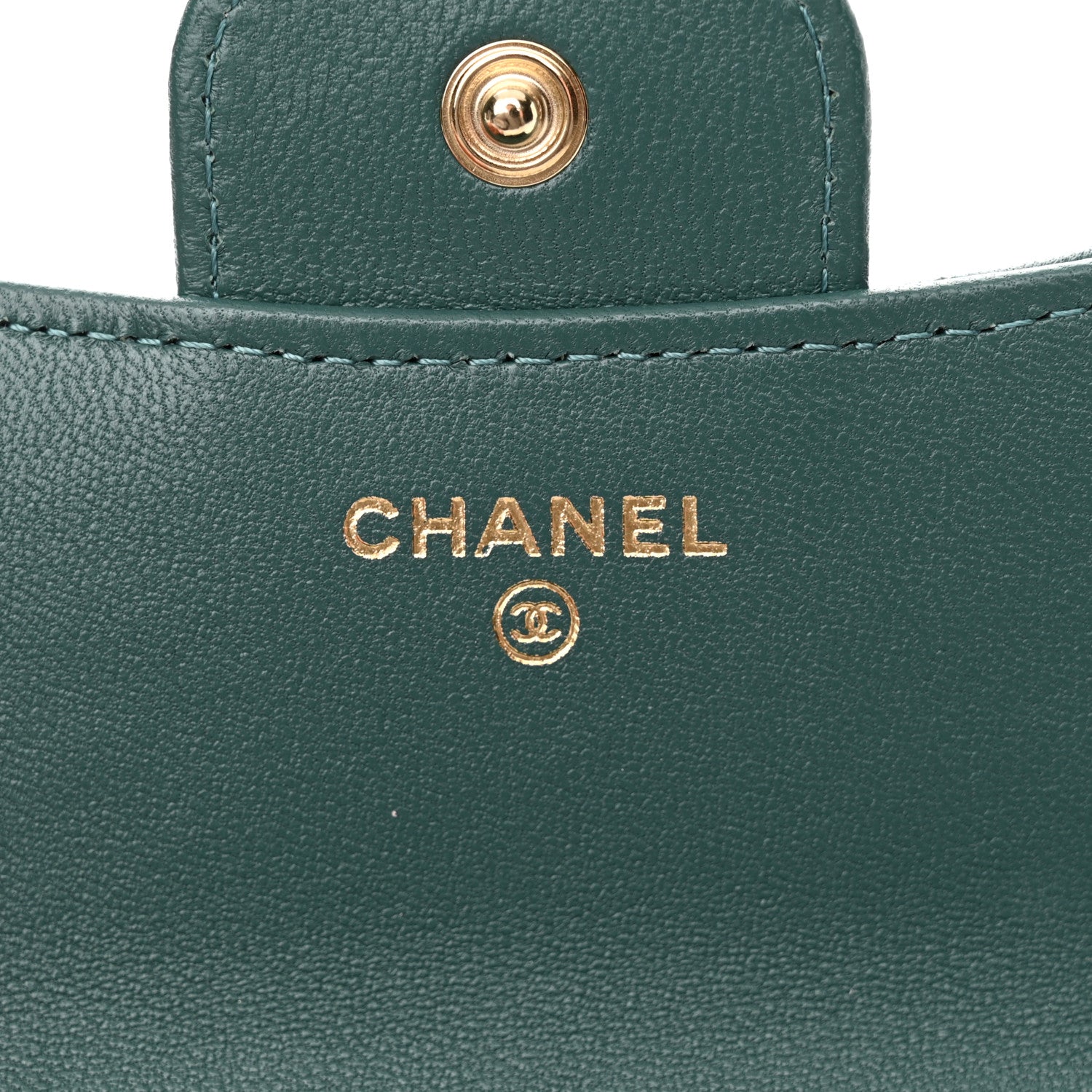 Chanel Lambskin Quilted Top Handle Flap Coin Purse With Chain Green 7 of 13