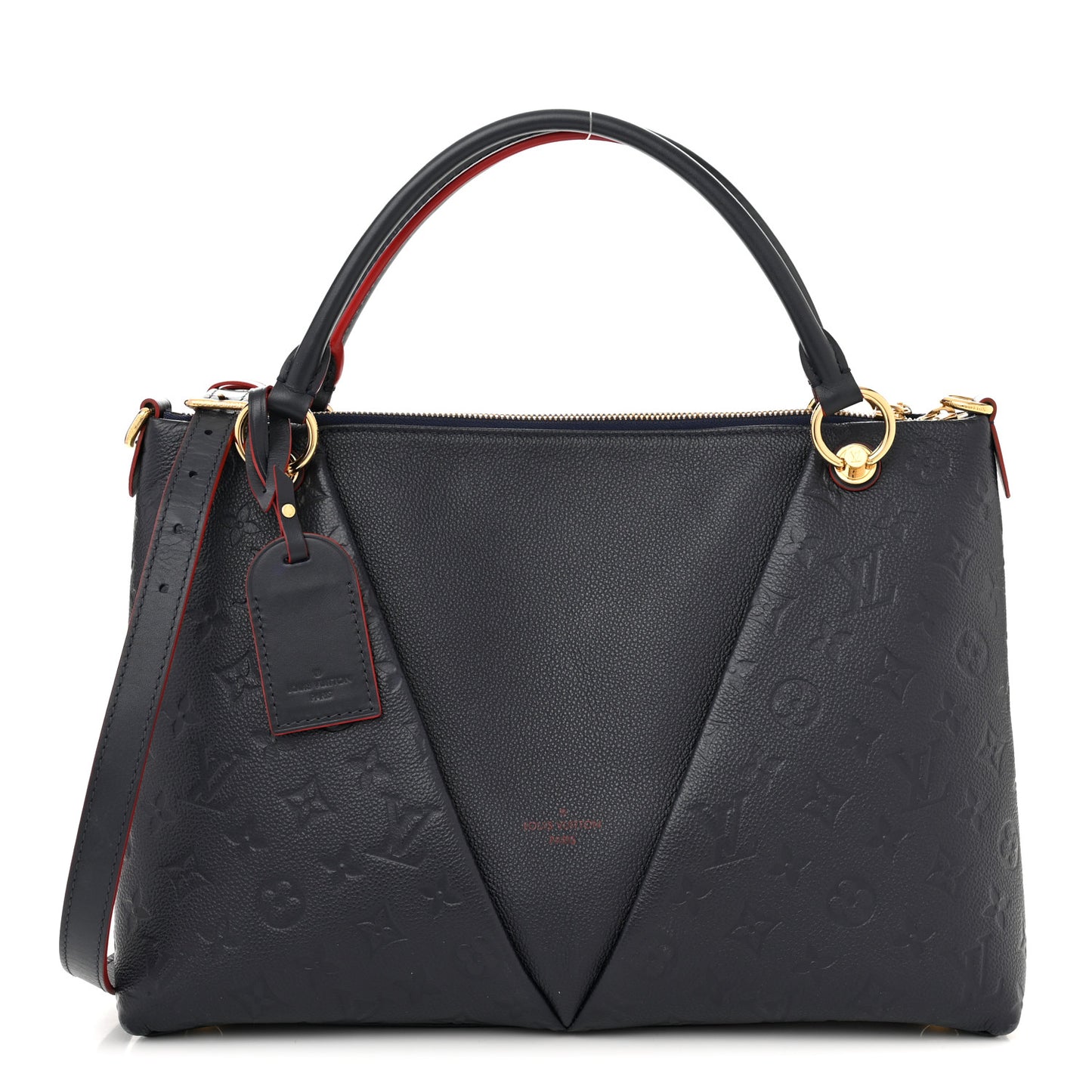 Empreinte V Tote MM Marine Rouge
