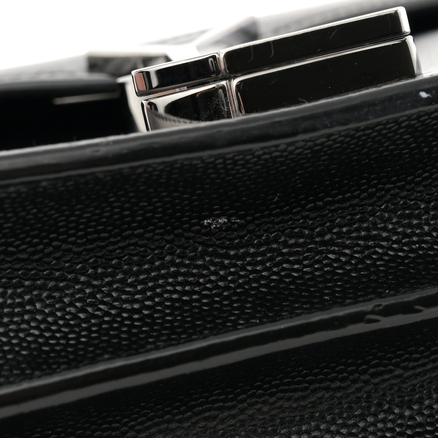 Grain De Poudre Monogram Cassandra Clasp Bag Black