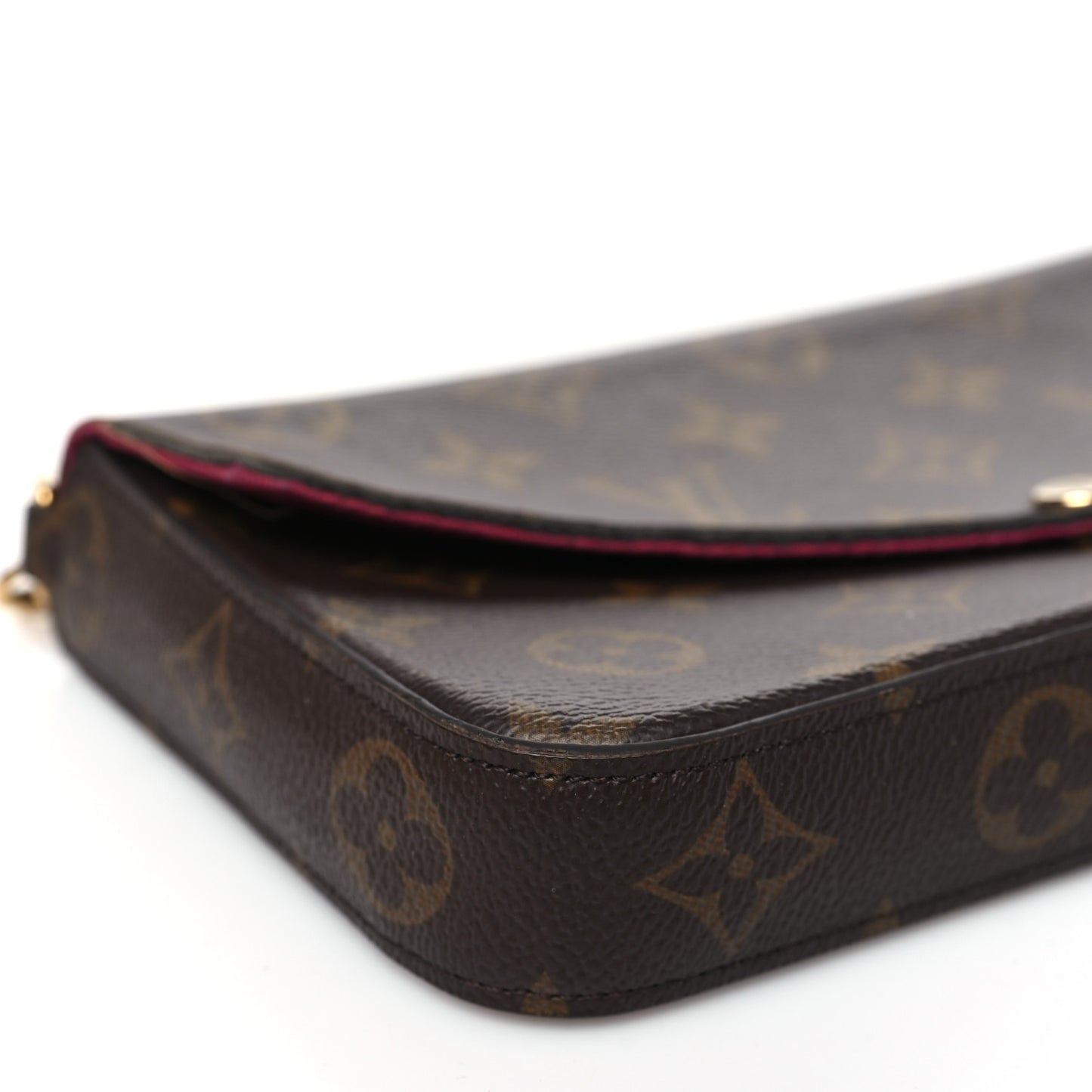 Monogram Pochette Felicie Chain Wallet Fuchsia