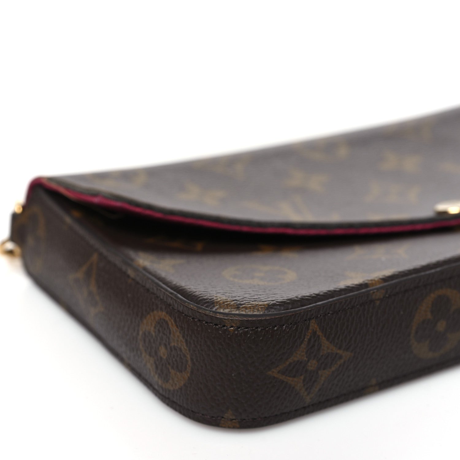 Louis Vuitton Monogram Pochette Felicie Chain Wallet Fuchsia 8 of 12